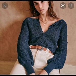 Sezane Anika Navy sweater XS